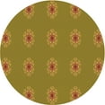 thumbnail image 1 of Ahgly Company Machine Washable Indoor Round Transitional Orange Gold Area Rugs, 6' Round, 1 of 7