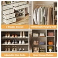 thumbnail image 4 of Homieasy 49-127 inch Adjustable Closet Organizer System with 6 Drawers, Walk-in Closet System and Storage System with 5 Hanging Rods & Shelves for Closet/Bedroom, White Oak, 4 of 7