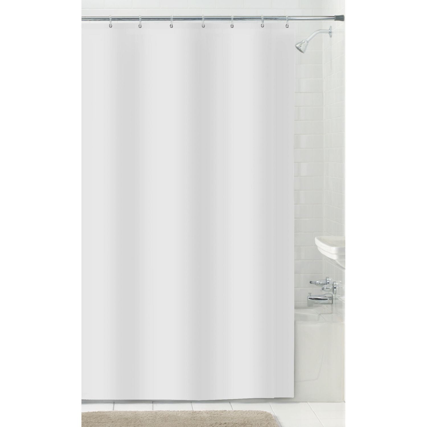 Mainstays Microfiber Fabric Shower Curtain Liner, Shower curtain liner