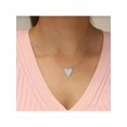 thumbnail image 5 of Rachel Koen Pave Diamond Heart Pendant Necklace 14K White Gold 0.43Cttw, 5 of 7