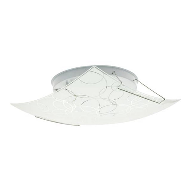 lámpara de techo tarrenz 2 incandescente 30 x 30 x 8 cm blanco