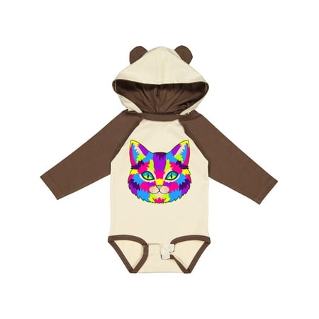 

Inktastic Pop Art Cat Gift Baby Boy or Baby Girl Long Sleeve Bodysuit