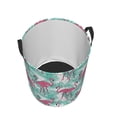 thumbnail image 3 of Goofa Flamingo Printed Circular Hamper,Laundry Basket with Handles,Storage Baskets Foldable,Large Capacity Laundry Hamper-, 3 of 8