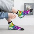 thumbnail image 2 of Naloa Colorful Glitter Dagon Fruit Ankle Socks for Women Non Slip Socks No Show Socks Classic Low Cut Casual Socks Casual Socks, 2 of 7