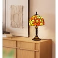 thumbnail image 4 of Orinova Tiffany-Style Table Lamp Stained Glass Bedside Lamp for Living Room Bedroom Traditional Desk Light 14.5'' H Multi-Color, 4 of 9