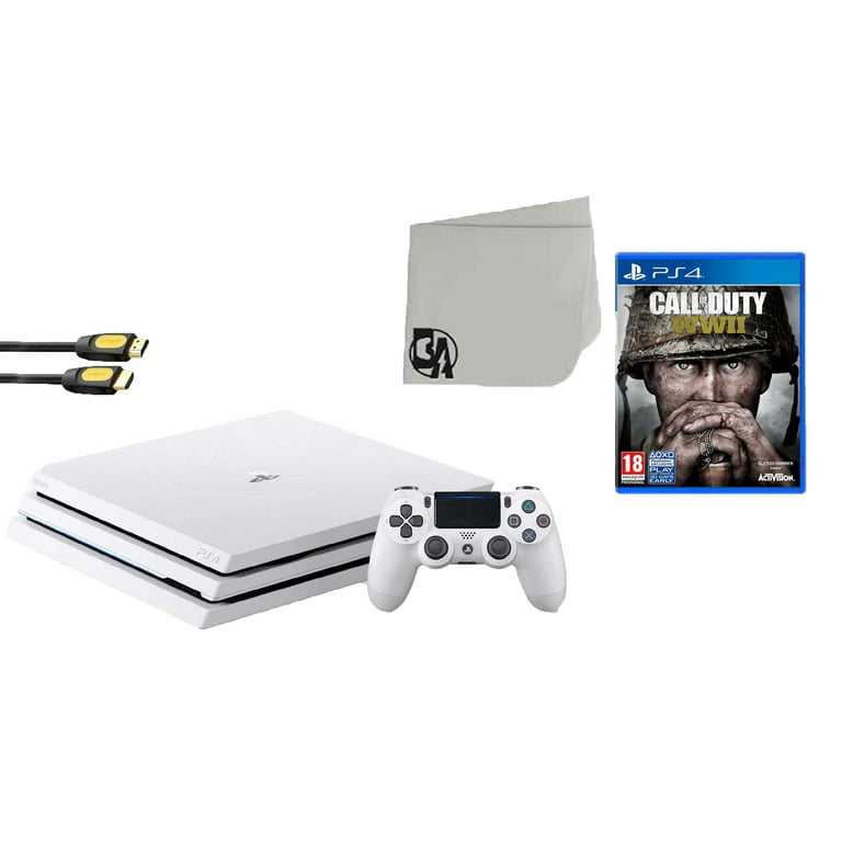 Optagelsesgebyr leje Destruktiv Sony PlayStation 4 PRO Glacier 1TB Gaming Console White with Call of Duty  WW2 BOLT AXTION Bundle Like New - Walmart.com