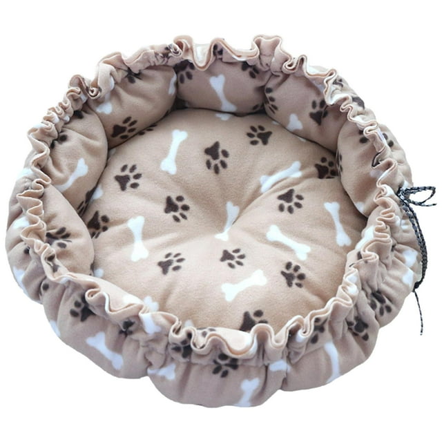 Cómoda cama para perros y gato alfombril , cálida, redonda, de pata marrón Zulema Casa de la cama del gato