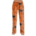thumbnail image 7 of Hearthz Halloween Flannel Pajama Pants Women Plush Fuzzy Womens Pajama Pants Soft Warm Cozy Pj Bottoms Lounge Pants Flannel Pajama Pants, 7 of 7
