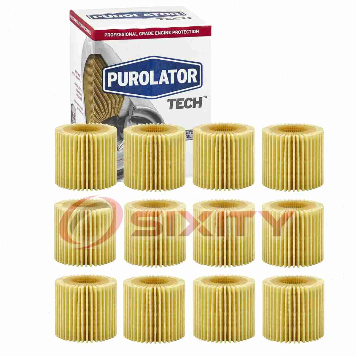 12 pc Purolator TECH TL16311 Engine Oil Filters for 04152-37010 04152-YZZA6 19185485 27064 27064MP 37064 47064 57064 61857064 7064 84064 CF6311 CH10358 COC10358 EA15K01 EU2J-6708-AA FP10358 G7064