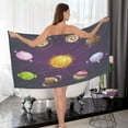 thumbnail image 7 of Dreamtimes 2 Pack Pure Cotton Towel Set, Soft Highly Absorbent Machine Washable Candy Planets Solar System Bath Towels for Pool,Sports, Yoga, Travel, 7 of 7