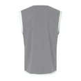 thumbnail image 5 of REORIAFEE Men's Set Set Fashion Summer Activewear Casual Set Men's Sports Set Gym Sets Men's Fashion Sports Patchwork Sleeveless Vest Shorts Suit Gray S, 5 of 8