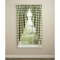 Wicklow Sage Buffalo Check Lined Gathered Swag 72''X63''
