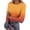 Orange women ribbed knit crop top a1, variant on Women's Round Neck Long Sleeve Ribbed Tops Slim Casual Pullover Shirts Solid Crop Top Fall Winter Basic Tee for Women, Purple M
