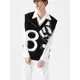 thumbnail image 2 of Suéter de punto sin mangas con estampado gráfico en blanco y negro, chaleco masculino con cuello en V, ropa hippie para hombre, estilo coreano, blusas de algodón con estilo sheap, 2 of 5
