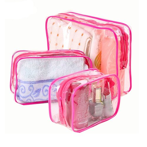 Bolsa De Cosméticos Transparente De Viaje PVC Con Cremallera Bolsas De Maquillaje Transparentes Organizador Lavado Para Baño huangjie unisex