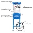 thumbnail image 3 of Great Northern Popcorn 8oz Foundation Popcorn Maker Machine with Cart, Stainless Steel Kettle, Blue, 3 of 5