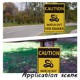 thumbnail image 3 of UV Protected Waterproof Aluminum Warning Signs CAUTION WATCH OUT FOR SNAKES Yellow 30x25cm, 3 of 7