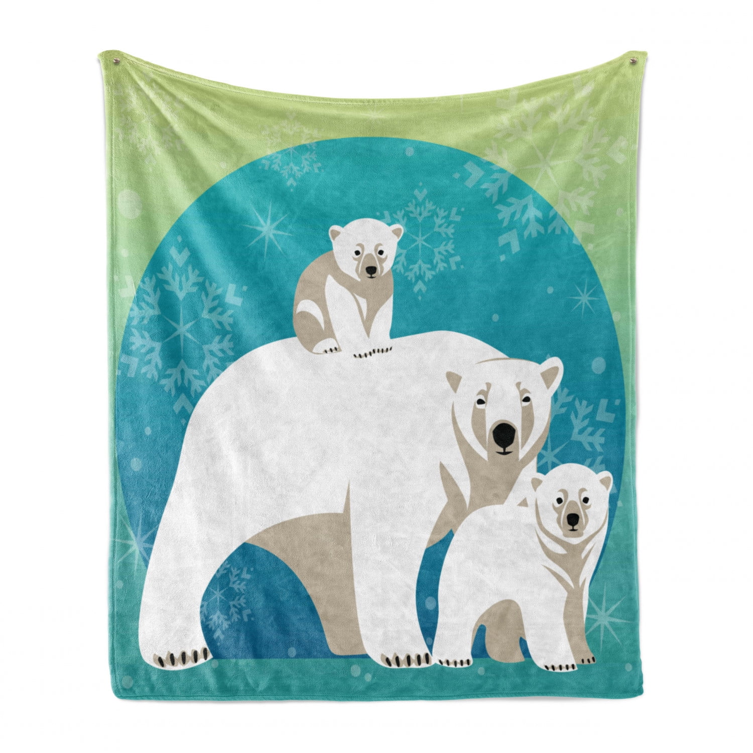 Flannel Fleece Blanket Full Size Polar Bear Blanket,All-Season Plush Blanket for Couch Bed Travelling Camping Or Kids Adults 60X50