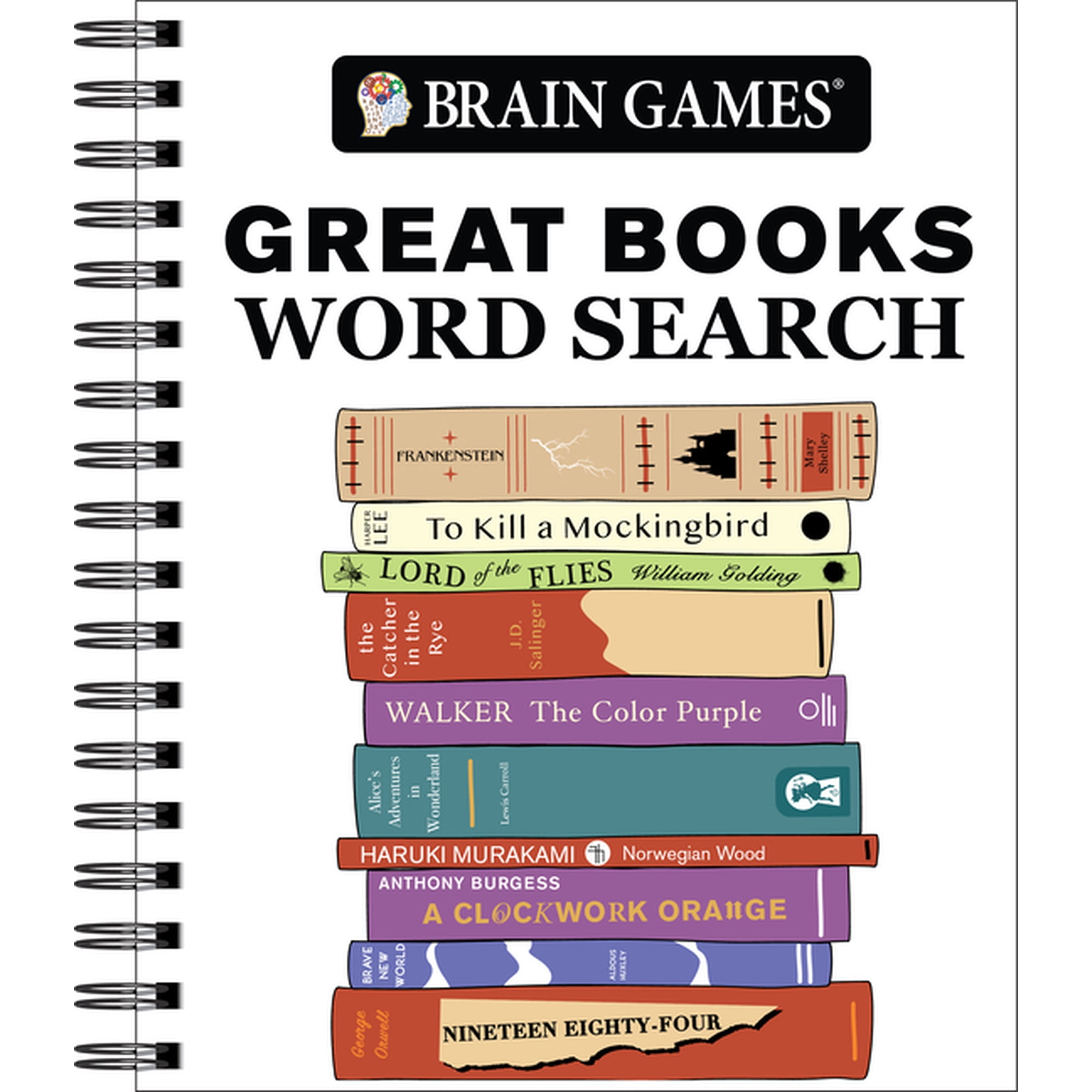 Brain Games Brain Games - Great Books Word Search, (Spiral-Bound)
