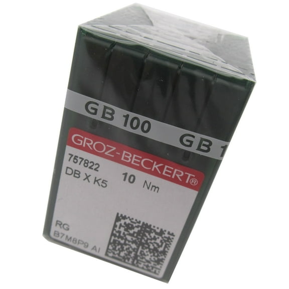 GROZ-BECKERT Needle in Clear Plastic Box- 100 Groz Beckert DBXK5 Industrial Embroidery Sewing Machine Needles Compatible with Tajima Barudan SWF