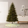 thumbnail image 6 of Rateoe Yellow Lemon Leaves Pattern Christmas Tree Skirt with Ties , Christmas Tree Decorations, Farmhouse Christmas Decor Xmas Holiday Decorations-30", 6 of 6