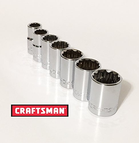 Craftsman 16 Piece 1/2 Drive 12 Pt Point Metric MM Standard SAE Chrome Socket Set Master Craftsman 16 Piece 1/2 Drive 12 Pt Point Metric MM Standard SAE Chrome Socket Set Master