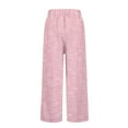 thumbnail image 5 of Pink Sweatpants Women's Retro Striped Design Loose Pocket Patchwork Casual Pants, 5 of 5