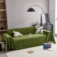 thumbnail image 2 of HUGNEO 71"x51" Chenille Sofa Cover, Non Slip Soft Tassel Couch Cover, Machine Washable Furniture Protector for Kids Pets, Tea Green, 2 of 11