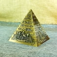 thumbnail image 2 of Egyptian Pyramids Figurine Pyramid Model Building Statue Home Office Desktop Decor Gift Souvenir(Bronze), 2 of 7