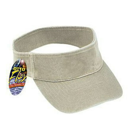 Cotton Sports Visor (Otto Cap Washed Pigment Dyed Cotton Twill Sun Visors - Hat / Cap for Summer, Sports, Picnic, Casual wear and Reunion)