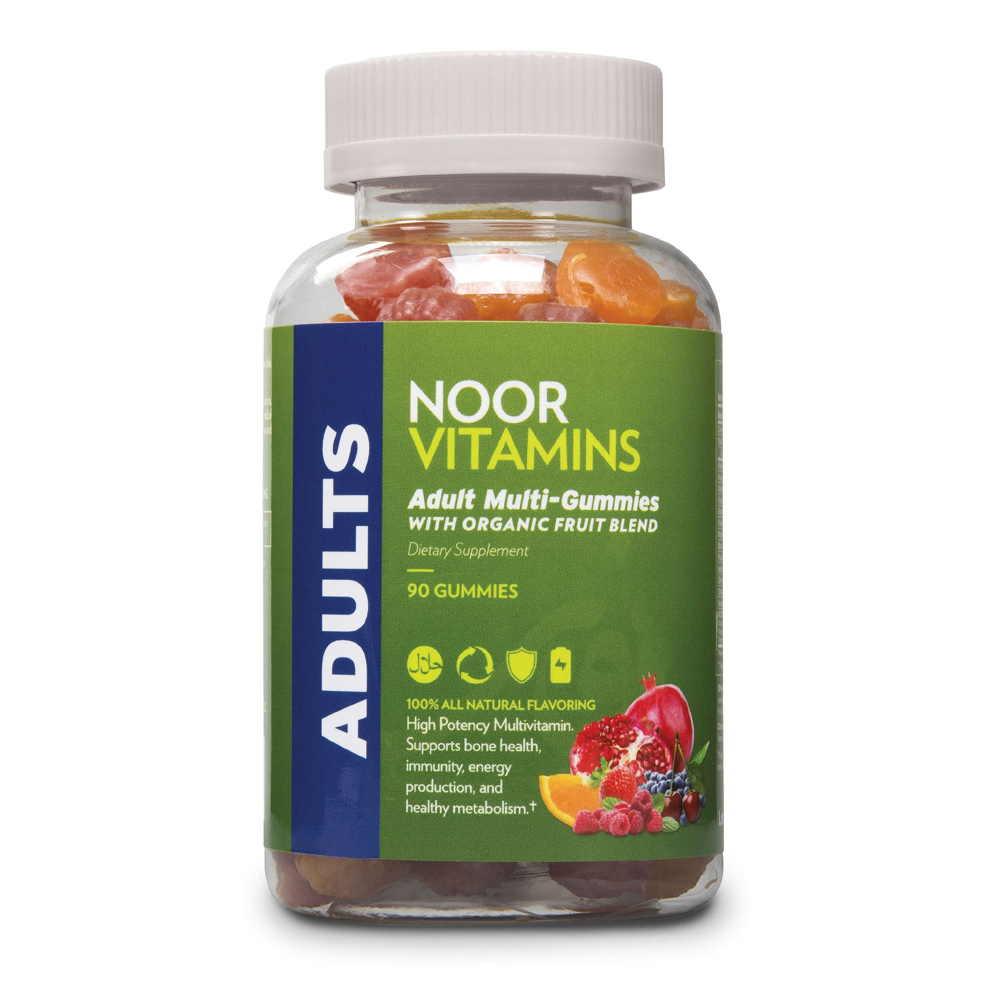 Noor Vitamins Halal Adult Multivitamin Gummy with Organic Fruit Blend