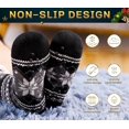 thumbnail image 4 of Men's Winter Thermal Fleece Lining Knit Slipper Socks Christmas Non Slip Socks, 4 of 6