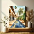thumbnail image 6 of Spanish Courtyard Reflection Canvas Print/Wall Art， Suitable for Living Room， Bedroom， Bathroom， Office， and Hotel Decoration., 6 of 8