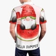 thumbnail image 6 of Salouo Watermelon Gnome for Men's Short Sleeve Polo Shirts,Polo Shirts for Men Performance Short Sleeve Golf Shirt Athletic Casual Collared T-Shirt-3X-Large, 6 of 8