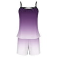 thumbnail image 5 of WRKEKC Lounge Sets for Women Polka Dot Print Sleeveless Spaghetti Strap Top with Color Block Shorts for Sleepwear and Home, 5 of 5