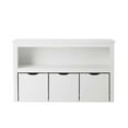 thumbnail image 3 of Your Zone Kids Toy Storage Cabinet with Three Rolling Bins, White Finish, 3 of 8