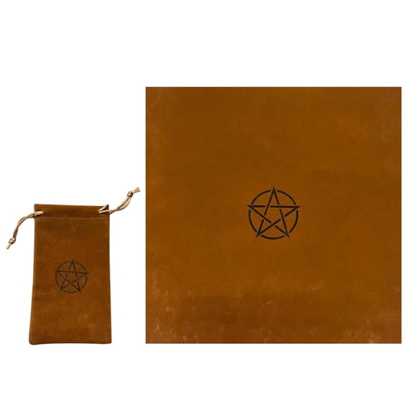 2 Uds Mantel Tarots Altar Con Bolsas Suministros para Juegos Mesa (camello Dorado)