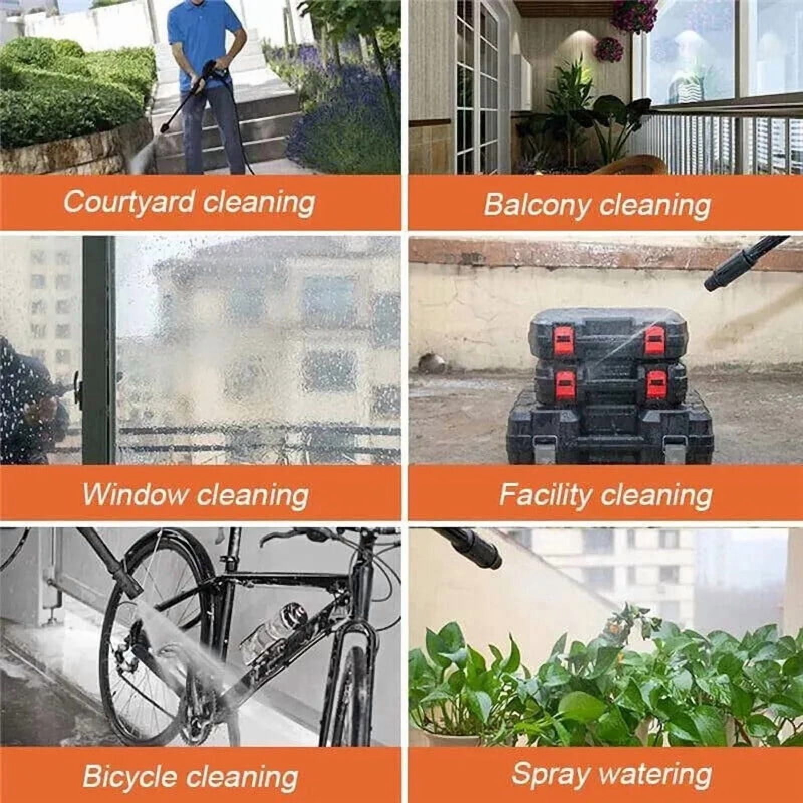 Portable Cordless Electric High Pressure Water Spray Gun Car Washer Cleaner Tool