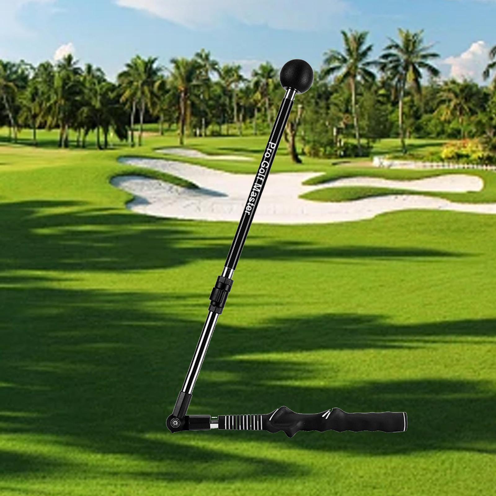DimyFew Golf Swing Trainer Folding with Ergonomic Grip Foldable Warm up Stick for Indoor black