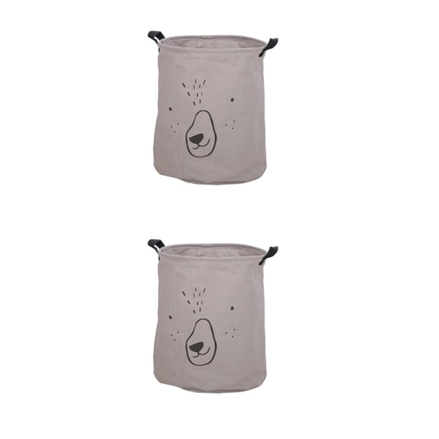 Kearding Cesto plegable impermeable para la colada, organizador de lino y algodón, juguetes para niños, artículos diversos, bolsa de Type2 NO2