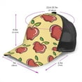 thumbnail image 2 of Lsque Apple Printed Trucker Hat - Baseball Cap for Men Women - Breathable Mesh Side, Adjustable Fit - for Casual Wear, 2 of 7
