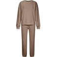 thumbnail image 4 of XINQIHANG Women's Plus Size Tracksuit Set Solid Color Long Sleeve Pullover Sweatshirt Jogger Pants Warm Fleece Sweatsuit, 4 of 6