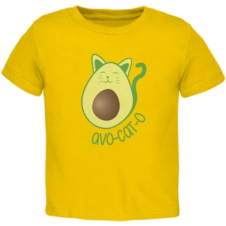 

Cinco De Mayo Avocado Cat Avocato Toddler T Shirt Yellow Toddler Size 5/6