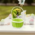thumbnail image 5 of Eguiwyn Event & Party Supplies for Crafts Decor Mini Rattan Picnic Basket Kids Easter Baskets Empty Plastic Easter Basket for Easter Egg Hunt, Green, 5 of 5