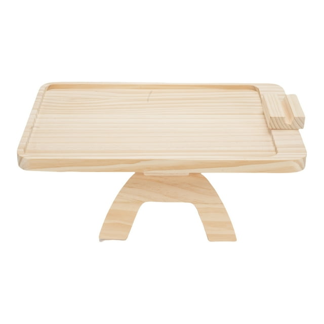 Couch Arm Tray, Comfortable Touch Safe and Practical Phone Holder Convenient Use Wooden Sofa Tray Bambusoideae Portable Design for Breakfast Snack Dessert