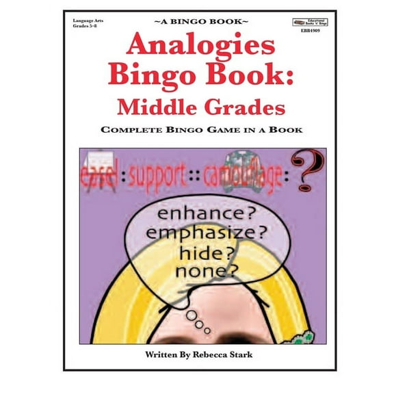 Bingo Books: Analogies Bingo Book: Middle Grades: Complete Bingo Game In A Book (Paperback)