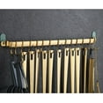 thumbnail image 3 of ReaNea Gold Kitchen Utensil Rack, Wall Mounted Utensil Holder Rail Organizer for Hanging Mug Spatula Pot with 14 Hooks, 3 of 5