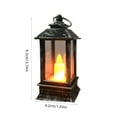thumbnail image 6 of Electronic Candle 3.74in Flickering Flame LED Night Light Vintage Oil Lamp Mini Ambient Decor for Christmas Holiday (Silver)​, 6 of 6