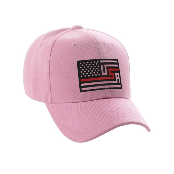 I W Hatgear Usa Redesign Flag Thin Red Blue Line Classic Baseball Hat Remembering Fallen Cap Thin Red Line Pink Cap Walmart Com Walmart Com