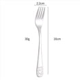 thumbnail image 5 of 4X Stainless Steel Child Cutlery Bear Children Spoon and Fork Set Toddler Utensils Metal Cutlery Set, 5 of 6